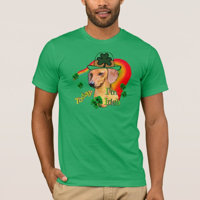 Dackel St Patricks T-Shirt (Vorderseite)