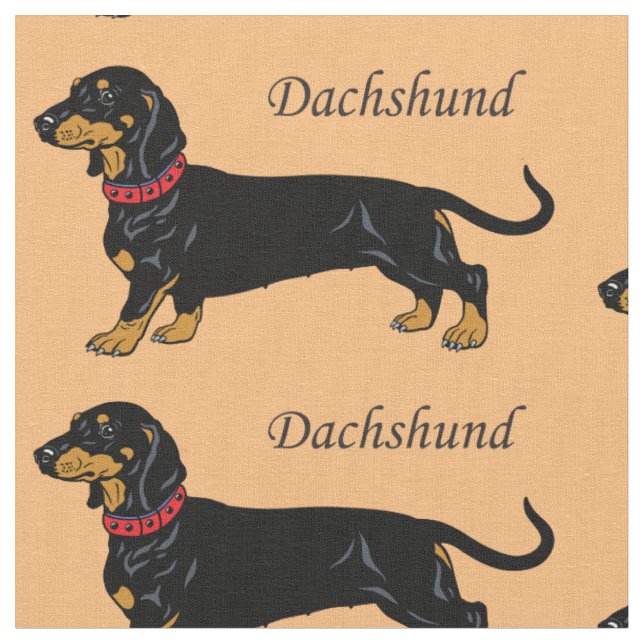 Dackel Stoff (Nahaufnahme)
