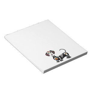 Dackel Sugar Skull Notizblock