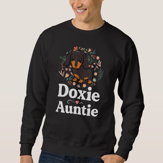 Dackel Tante Floral Dackel Shirt Hund Lover Tante (Vorderseite)