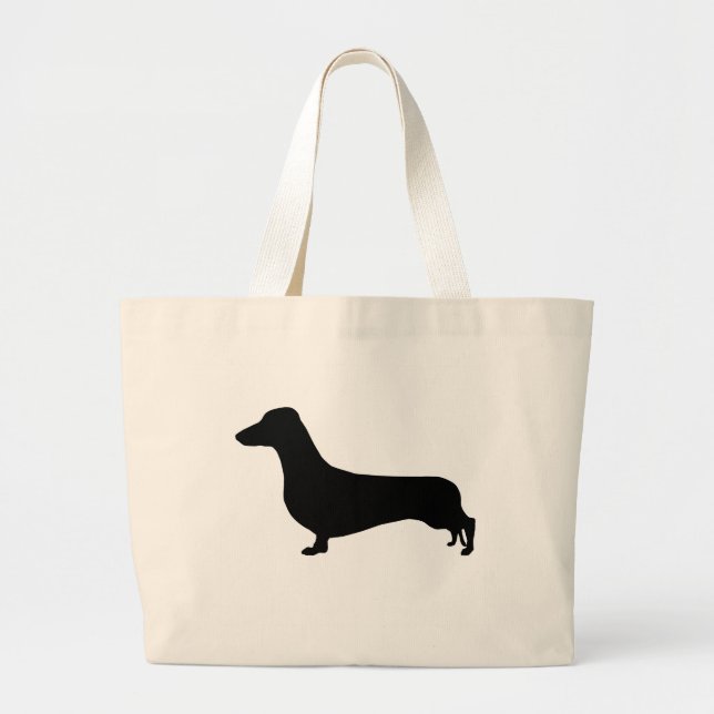 Dackel-Taschen-Tasche Jumbo Stoffbeutel (Vorne)