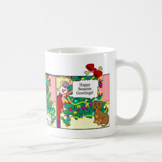 Dackel-Tasse: Frohe Festtage Tasse