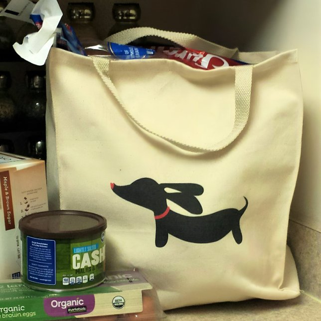 Dackel Tote Bag | Einfaches Design für Mamas der D Tragetasche (Dachshund tote bag)
