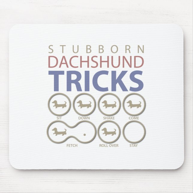 Dackel-Tricks, lustige Hundewitze Mousepad (Vorne)