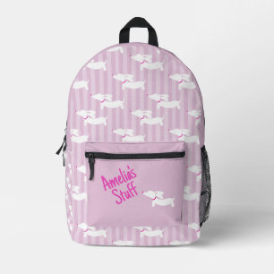 Dackel Übernachtung Leckerei- und Lieferbeutel Bedruckter Rucksack