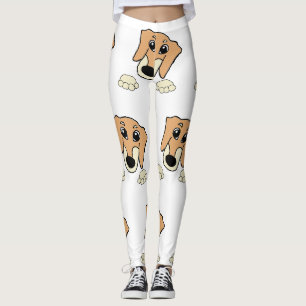 Dackel und cremefarbener Cartoon Leggings