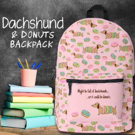 Dackel und Donuts Sweet for Dackel Hunde Bedruckter Rucksack