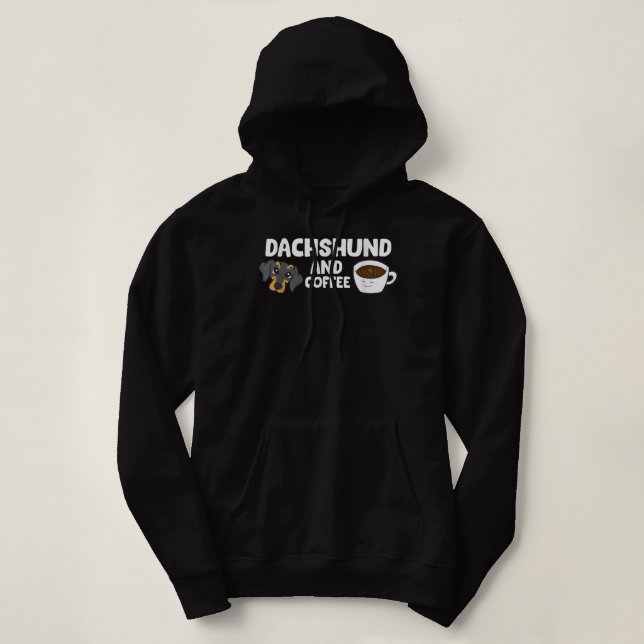Dackel und Kaffee T - Shirt (Design vorne)