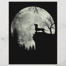 Dackel und MondHalloween