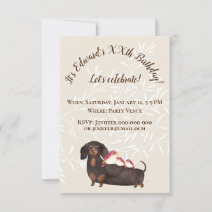 Dackel und Vogelfamilie