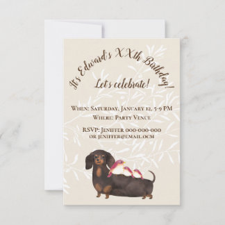 Dackel und Vogelfamilie