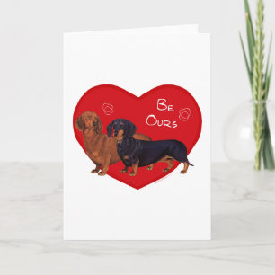 Dackel Valentine Feiertagskarte
