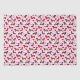Dackel Valentine Seidenpapier