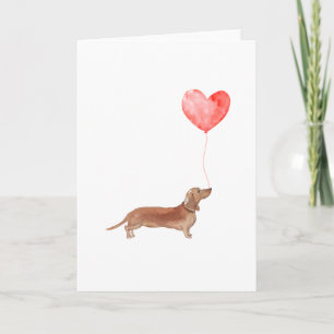 Dackel Valentinenkarte, Hundevalente Feiertagskarte