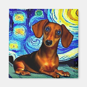 Dackel Van Gogh Magnet