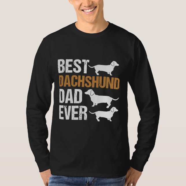 Dackel Vater Dackel Dog Daddy Vater T-Shirt (Vorderseite)