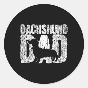 Dackel Vater Dackel Vater Vatertag Vintag Gi Runder Aufkleber
