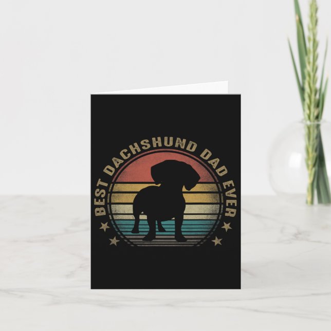Dackel Vater Ever Funny Vaters Day Geschenke für V Karte (Vorderseite)