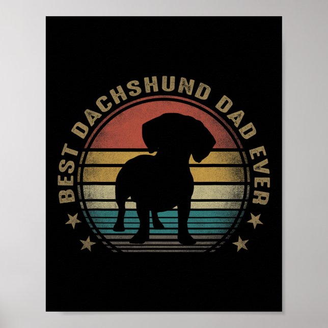 Dackel Vater Ever Funny Vaters Day Geschenke für V Poster (Vorne)