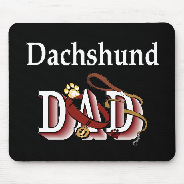 Dackel VATER Geschenke Mousepad (Vorne)