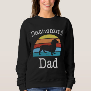 Dackel Vater Retro Vintag Funny Dackel Dackel Hund Sweatshirt