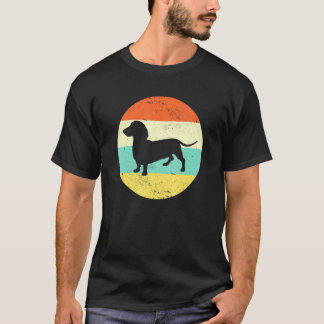 Dackel Vintag Retro 80er Dackel Hund Mama Hund Vat T-Shirt