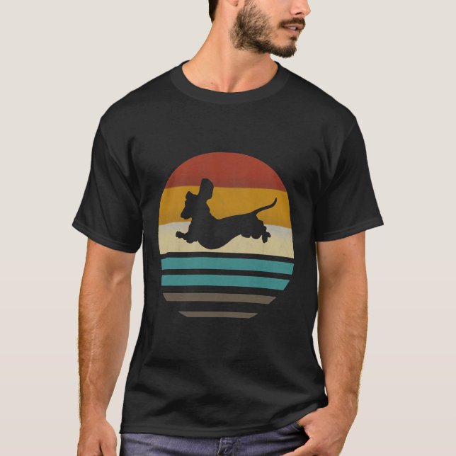 DACKEL VINTAGE SILHOUETTE S T-Shirt (Vorderseite)