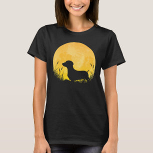 Dackel Vollmond Dackel Halloween Dackel Hund T-Shirt