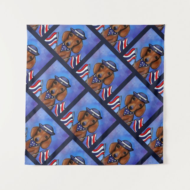 Dackel Wandteppich (Vorderseite)