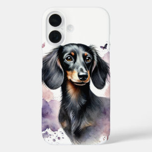 Dackel Wasserfarben Kunst iPhone 16 Hülle