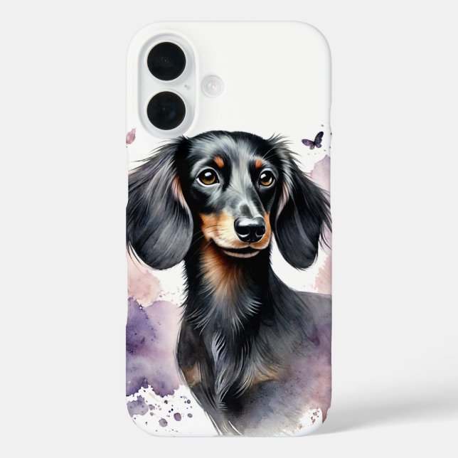 Dackel Wasserfarben Kunst Case-Mate iPhone Hülle (Rückseite)