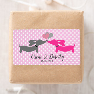 Dackel Wedding Geschenkmarken personalisieren
