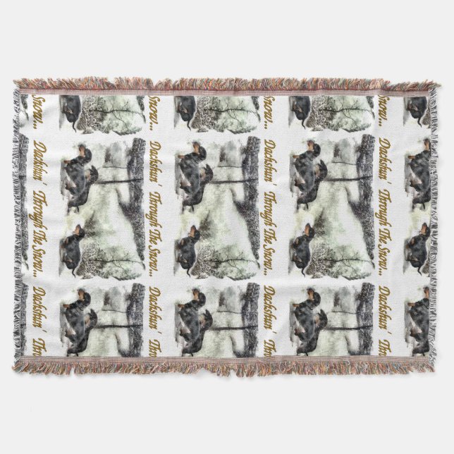 Dackel Weihnachten Decke (Vorderseite)