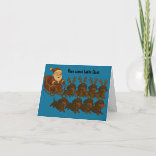 Dackel Weihnachten Faltenkarte Karte