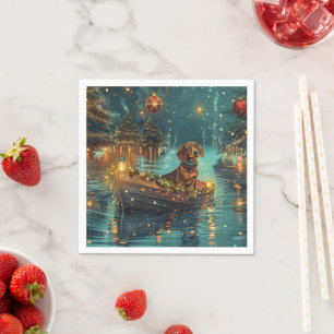 Dackel Weihnachten Feierliche Reise Serviette