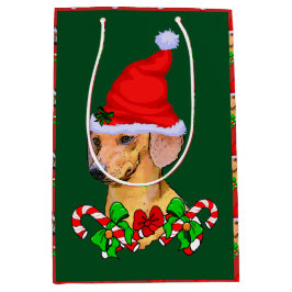 Dackel Weihnachten froh Mittlere Geschenktüte