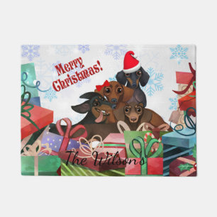 Dackel Weihnachten Fußmatte