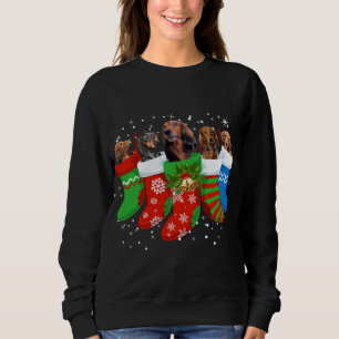 Dackel Weihnachten Hund Niedlich Socken Xmas Sweatshirt