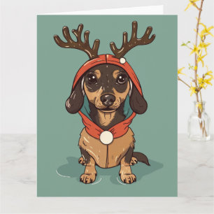 Dackel Weihnachten Karte