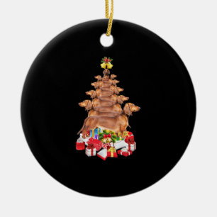 Dackel Weihnachten Keramik Ornament