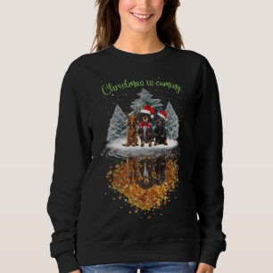 Dackel Weihnachten kommt Niedliche Hunde Grafik T- Sweatshirt