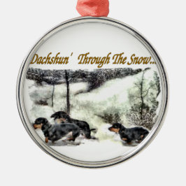 Dackel Weihnachten Ornament Aus Metall
