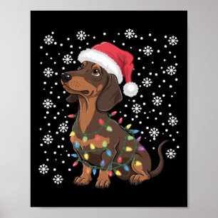 Dackel Weihnachten Poster