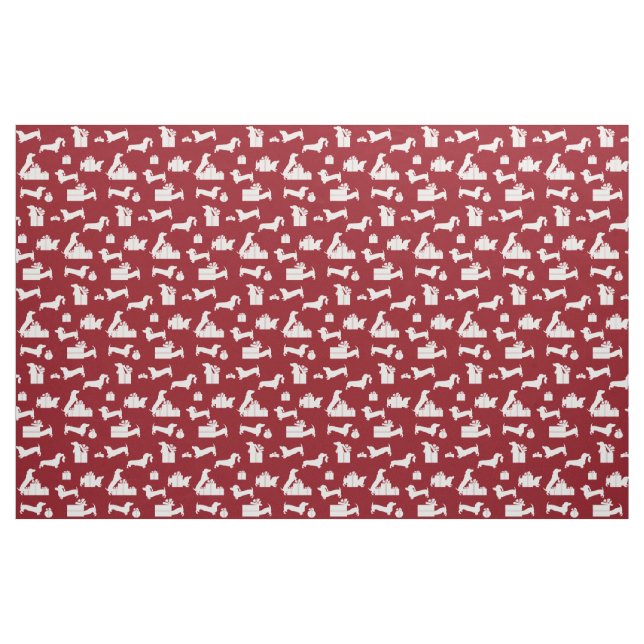 Dackel Weihnachten Stoff (Fat Quarter (45,7 x 55,9 cm))