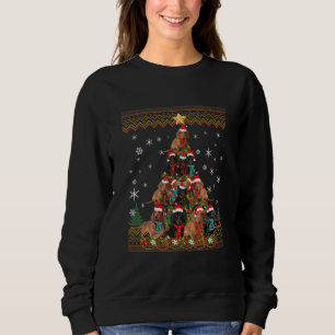 Dackel Weihnachten Ugly Sweater Weihnachtsbaum Sweatshirt