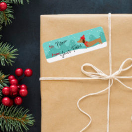 Dackel Weihnachten Warm wünscht kleine Geschenktas