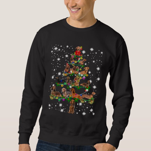 Dackel Weihnachten Weihnachtsfeiertage Sweatshirt (Vorderseite)