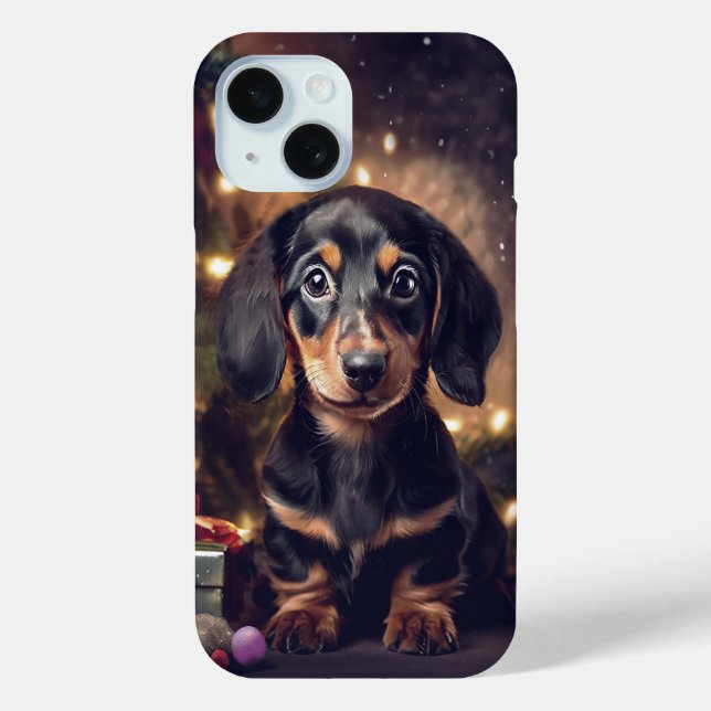Dackel Weihnachts-Case-Mate iPhone Case (Rückseite)