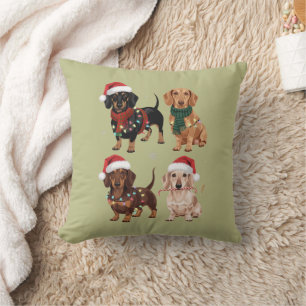 Dackel Weihnachts-Hund Mama Lover Xmas Geschenk Kissen