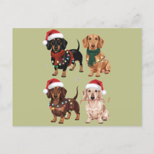 Dackel Weihnachts-Hund Mama Lover Xmas Geschenk Postkarte